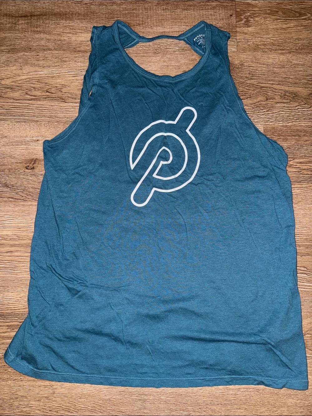 Peloton Teal Blue Racerback Logo Tank